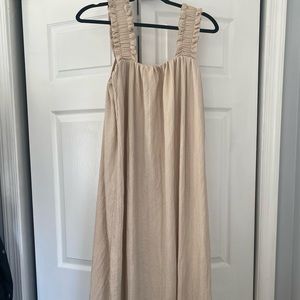 Cream H&M Flowy MIDI Dress